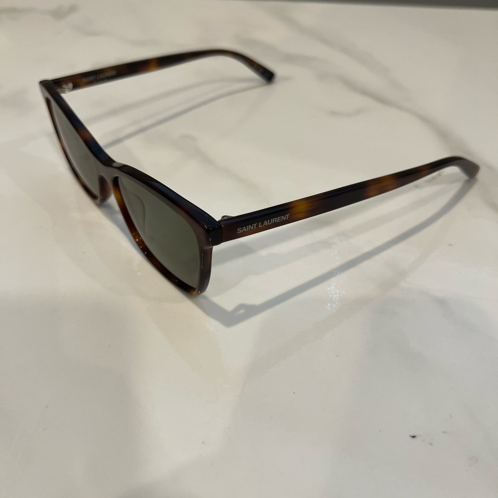 SAINT LAURENT Acetate Cat Eye Sunglasses SL 502 Tortoise NWT - Picture 3 of 8